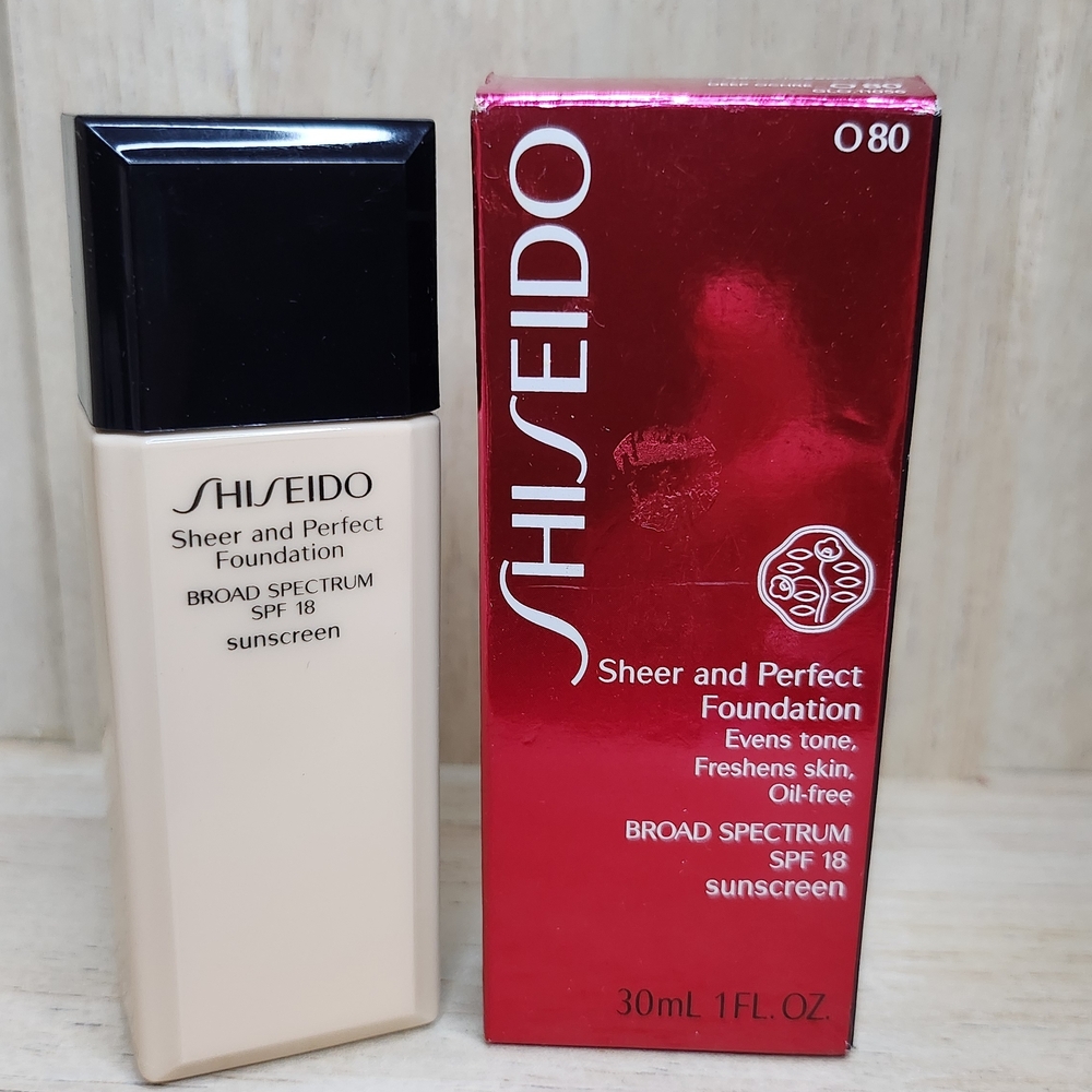 Shiseido Sheer and Perfect Foundation- O80 (Deep Ochre).